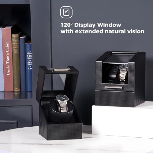 ProCase ワインディングマシーン 2本 自動巻き上げ機 腕時計ワインダー 静音モーター付き USB充電対応 充電ケーブル付き 全ての腕時計サイズ対応 シングル自動巻き上げシェーカーボックス e 4 c 7 f 5 1