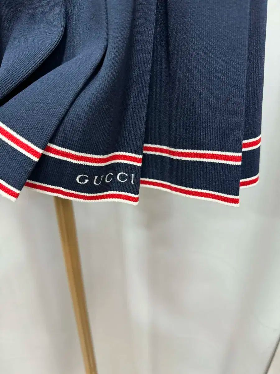 デパート グッチ ストライプ プリーツ スカート S