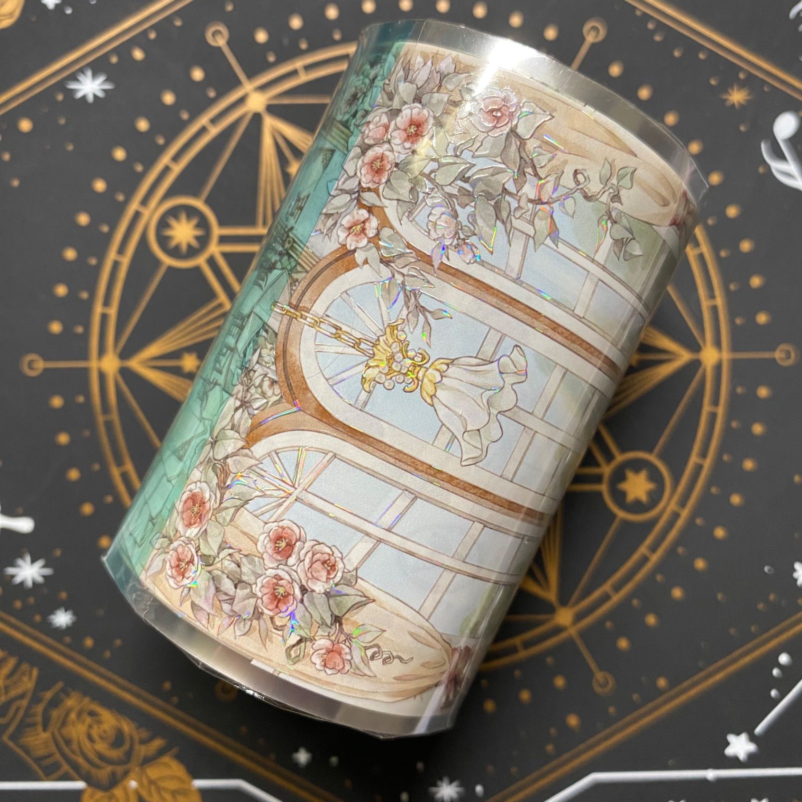 9022】海外 マステ 4.8/10m巻 貝殻光マスキングテープ 家具 装飾系