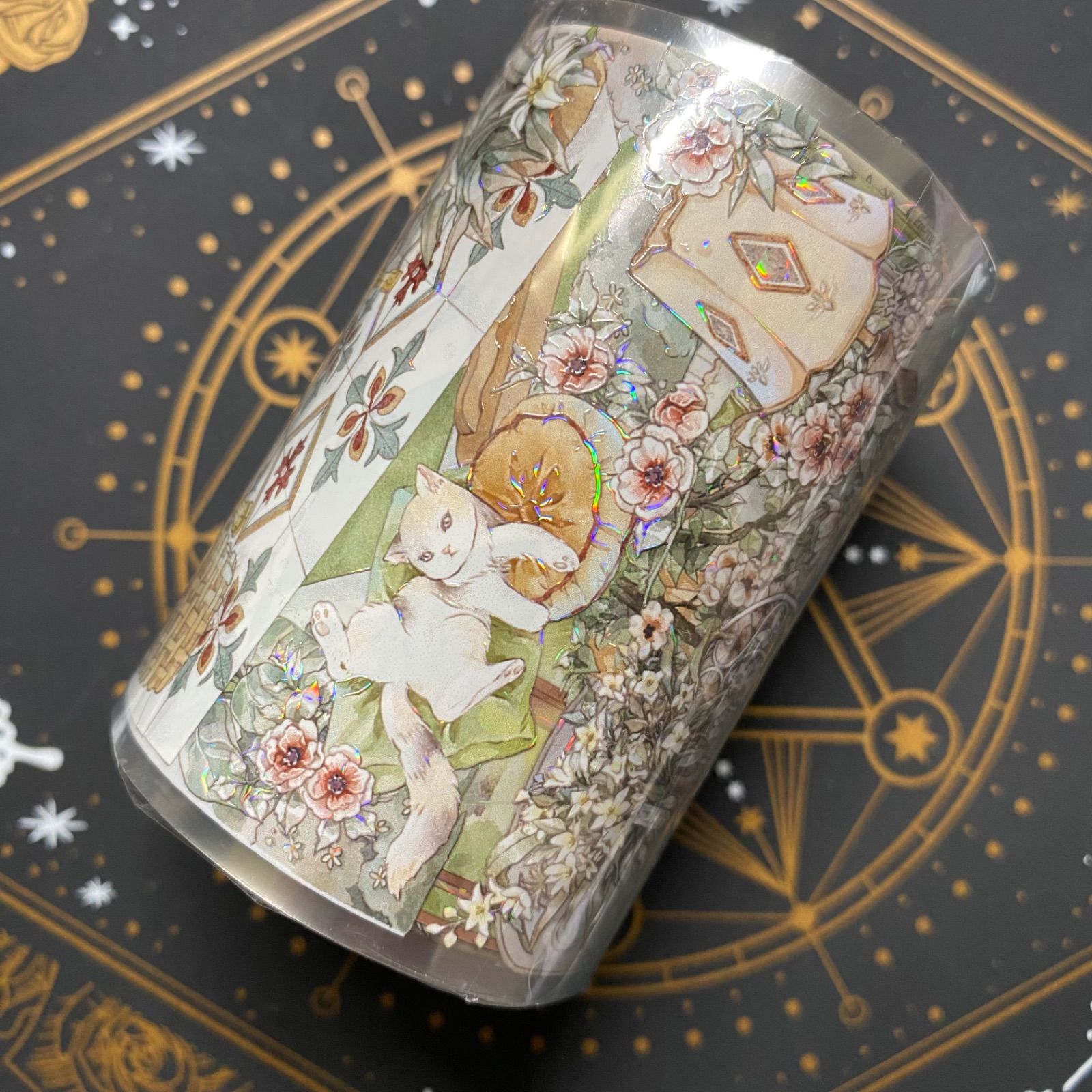 9022】海外 マステ 4.8/10m巻 貝殻光マスキングテープ 家具 装飾系