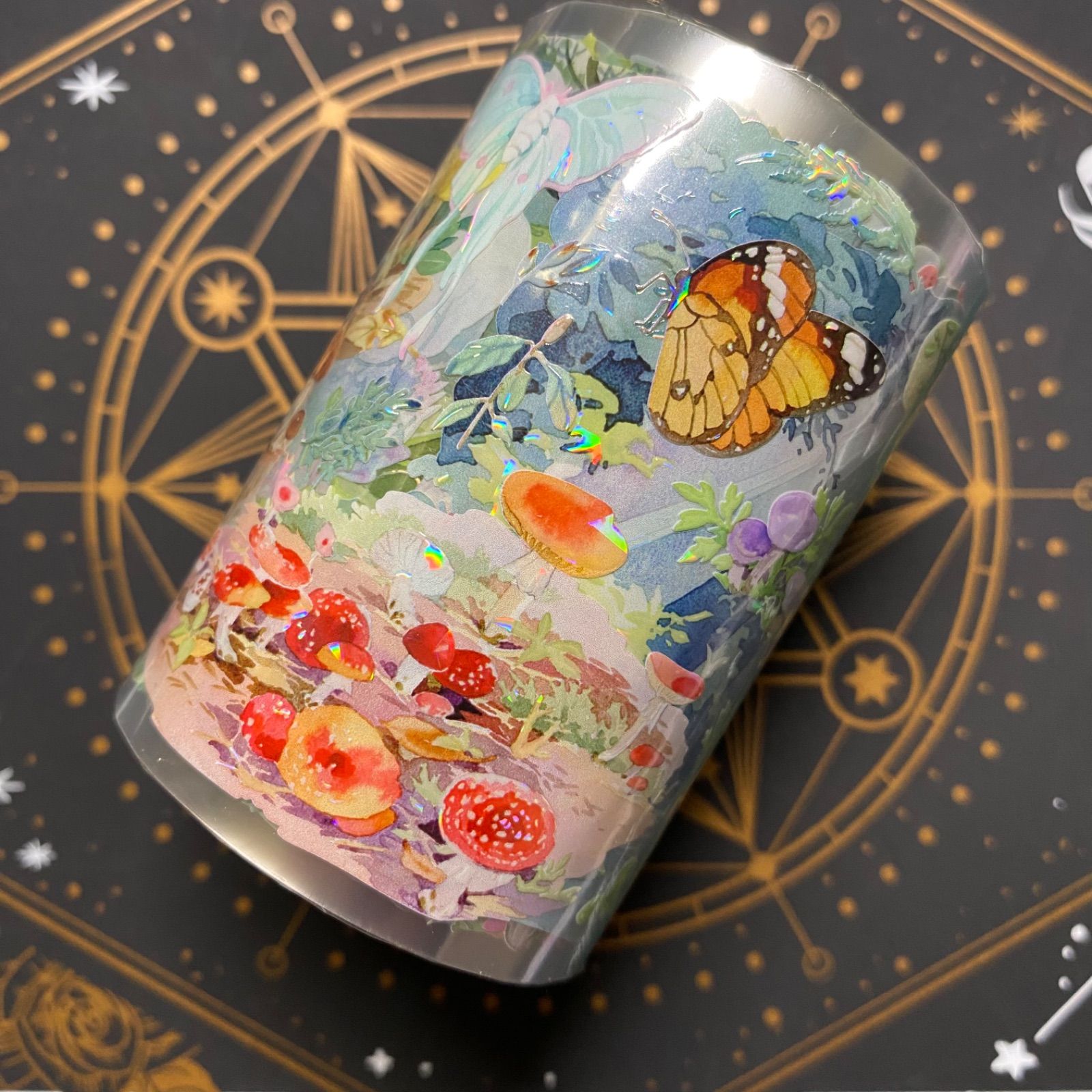 8560】海外 マステ 3/5/巻売り 貝殻光マスキングテープ 森林 8560