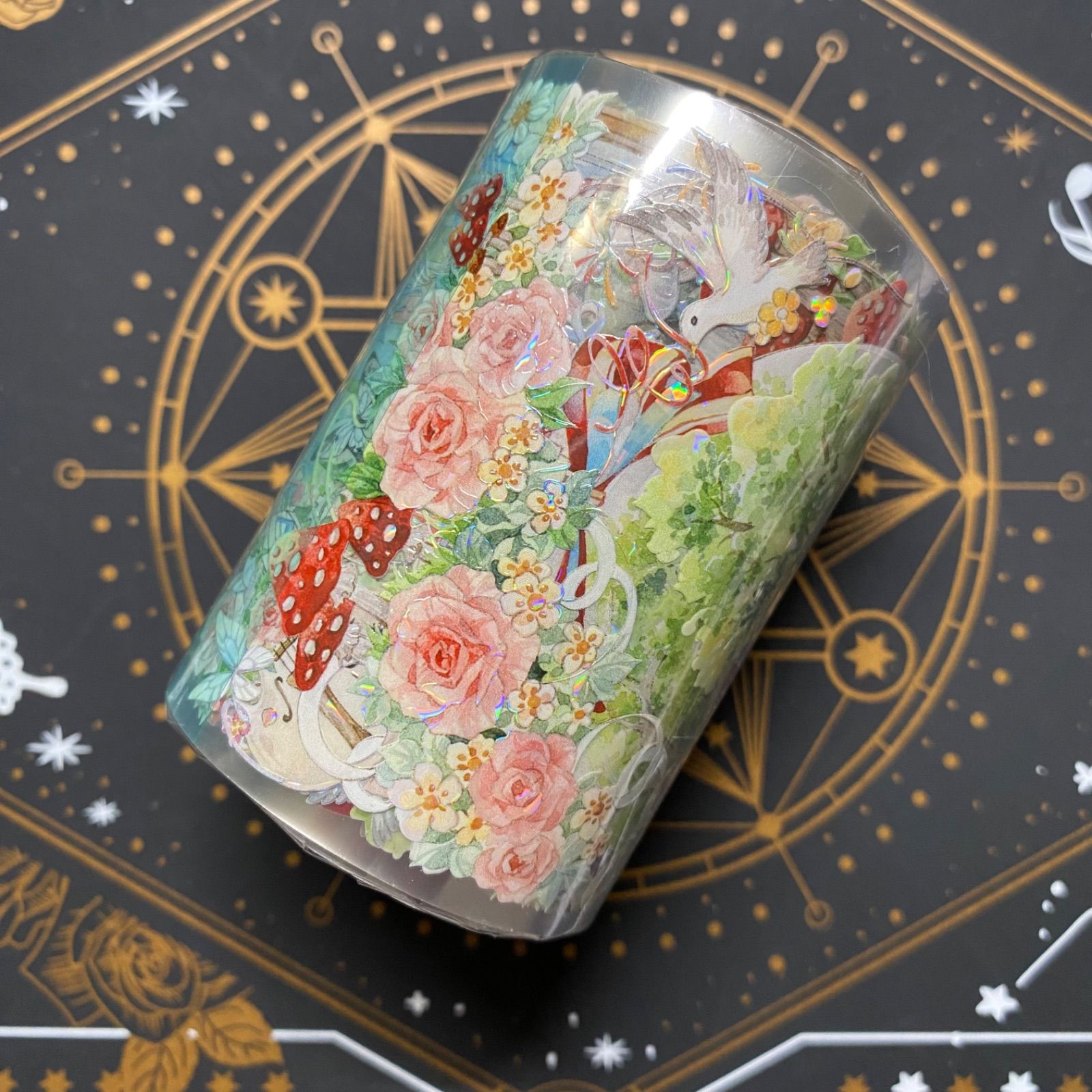 9024】海外 マステ 3/5/10m巻 貝殻光マスキングテープ 動物 森林 お家