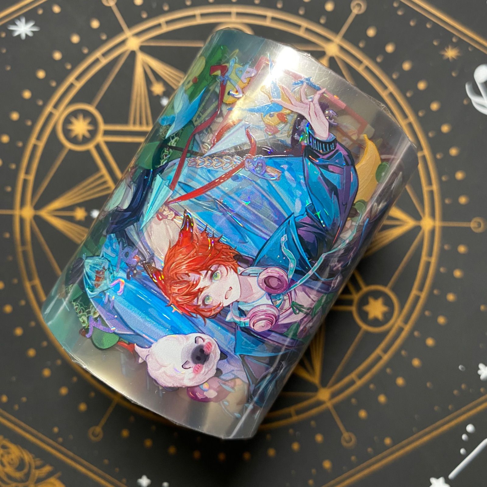 9025】海外 マステ 3/5/巻 貝殻光マスキングテープ 獣人 狐 男の子