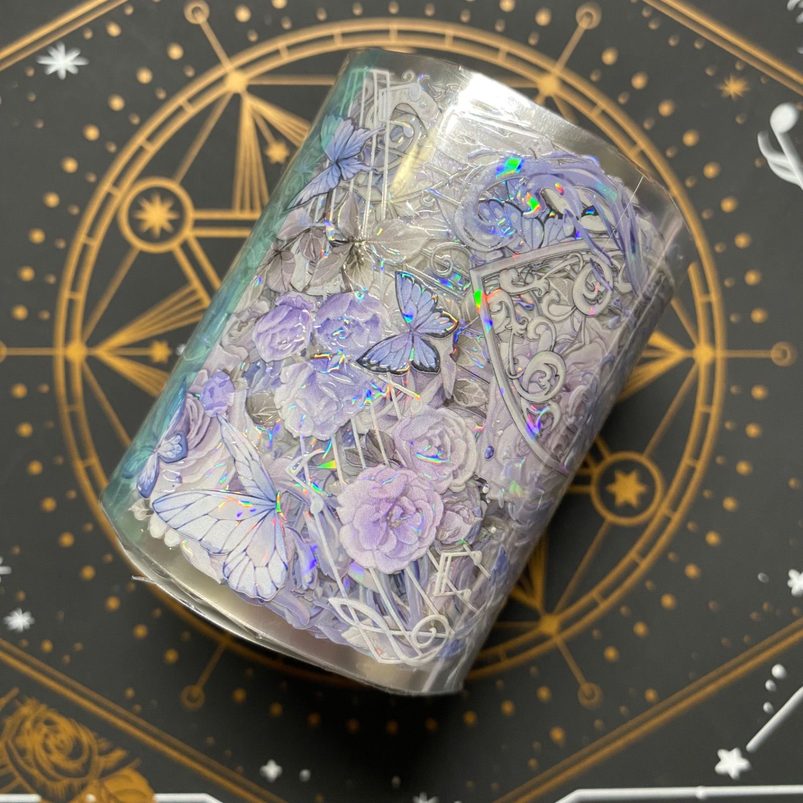 8248】海外 マステ 5m巻売り 貝殻光マスキングテープ 藤 8248】海外