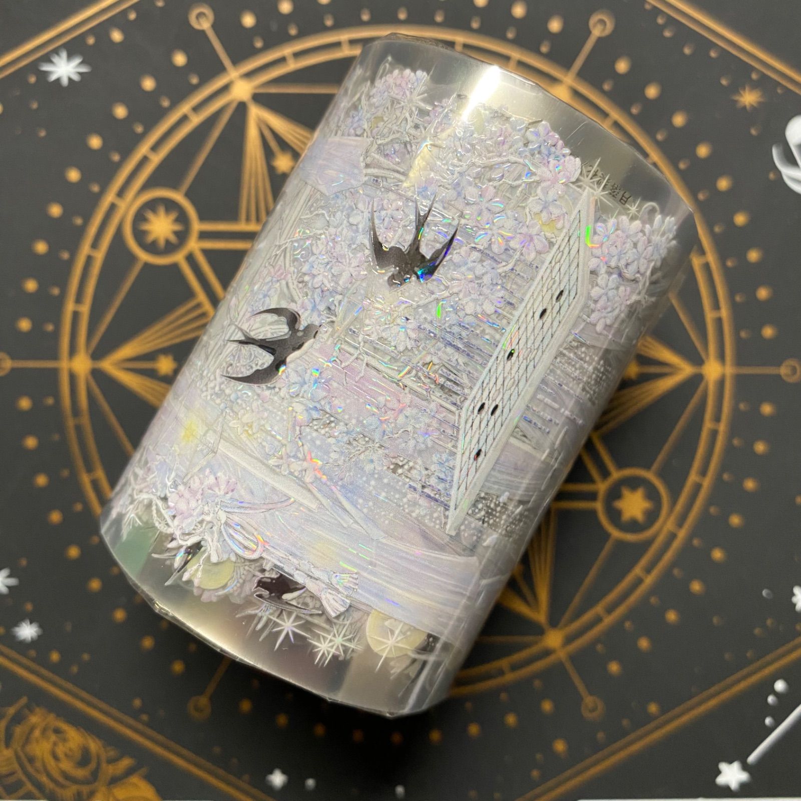 940 贝壳光 5.5cm×5m 青山词 半端巻き 海外マスキングテープ 9030】海外 マステ 5/巻 PET 貝殻光マスキングテープ 半透明 装飾系