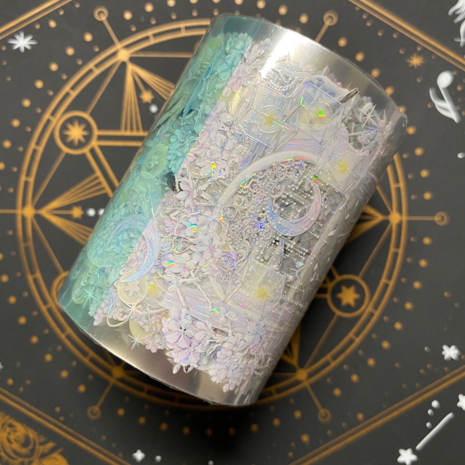 9030】海外 マステ 5/巻 PET 貝殻光マスキングテープ 半透明 装飾系