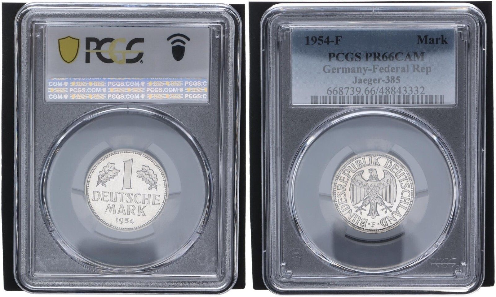 FRG 1マーク 1954 F通貨コイン PR 66 CAM プルーフ