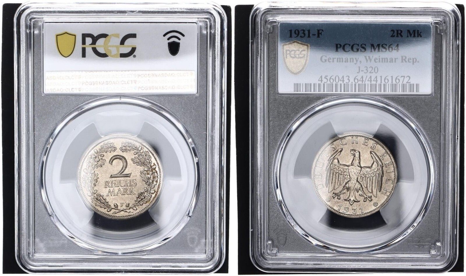 ワイマール共和国記念貨幣 2 マーク 1931 F J 320 PCGS MS 64