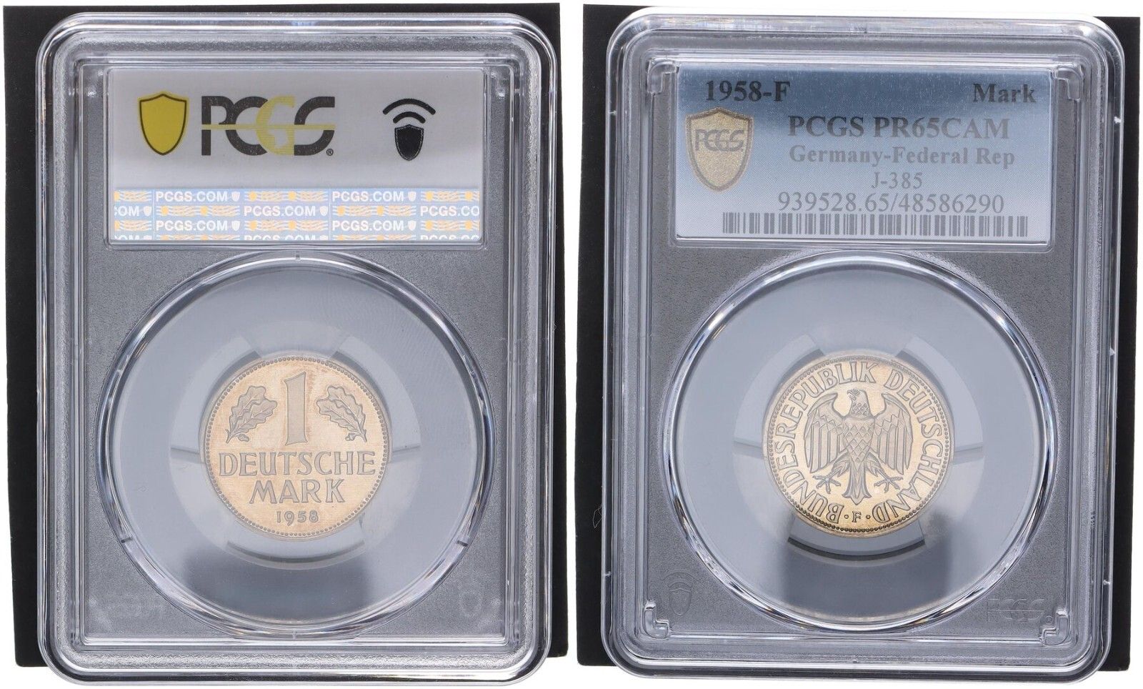 FRG 1マーク 1958 F通貨コイン PR 65 CAM プルーフ