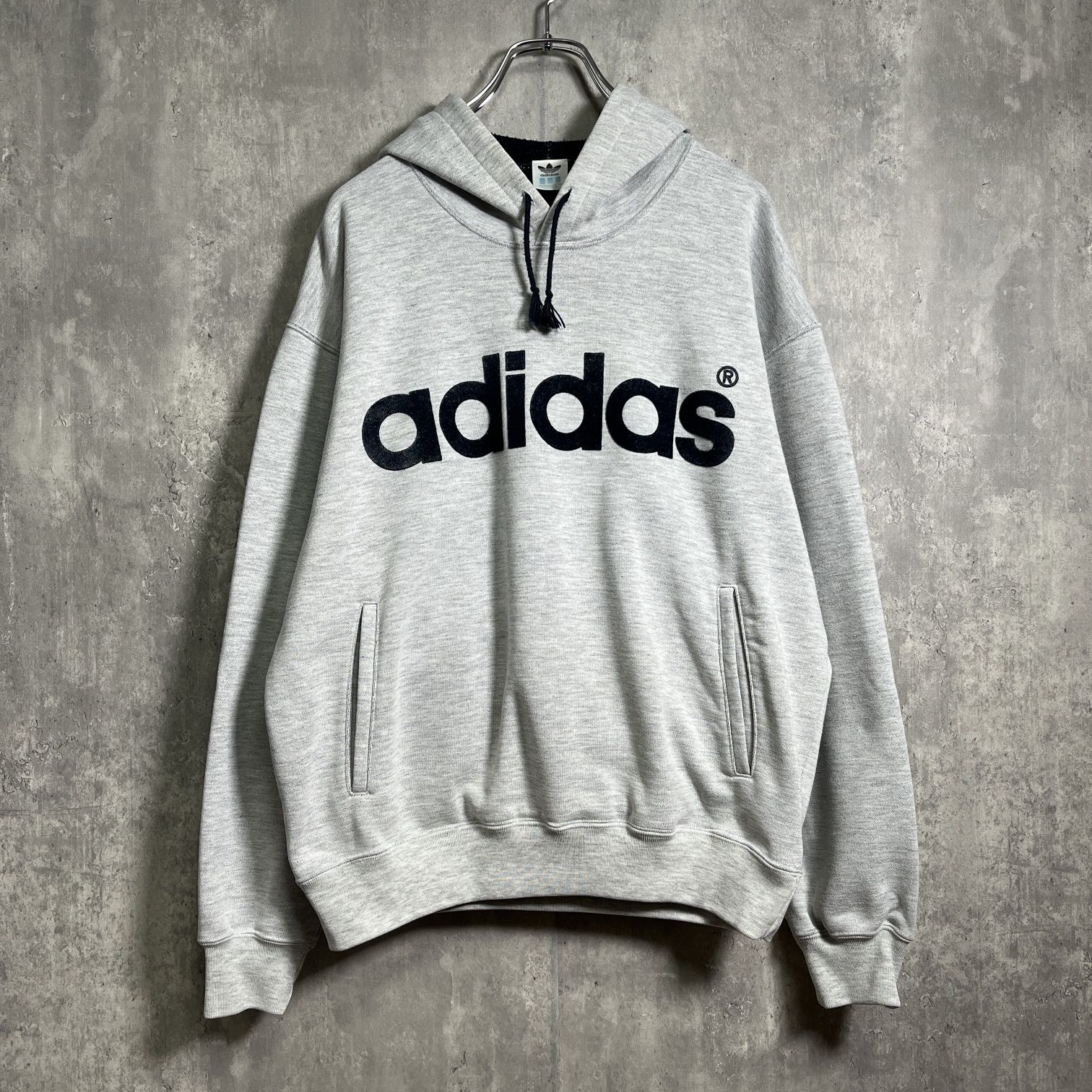80-90s 日本製 デサント期 adidas アディダス パーカー 良品】80's~90's，adidas｜アディダス，プルオーバーフーディ