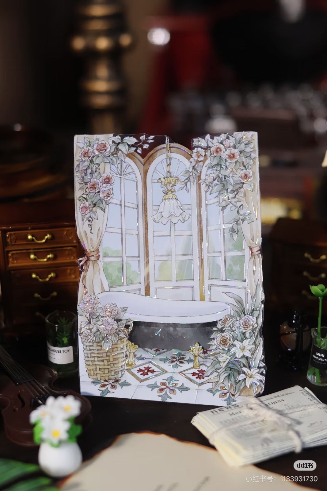 9022】海外 マステ 4.8/10m巻 貝殻光マスキングテープ 家具 装飾系