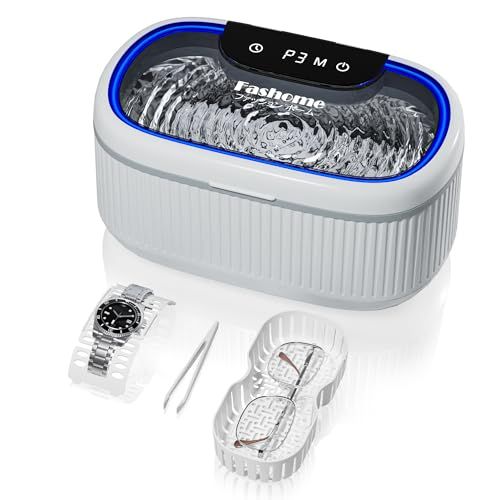 超音波洗浄器 550 ml 45000 Hz ３段階パワー切替 5段階タイマー設定DEGASモード 家庭用超音波クリーナー 時計ホルダー クリ グレー 9 e 1943 a 1