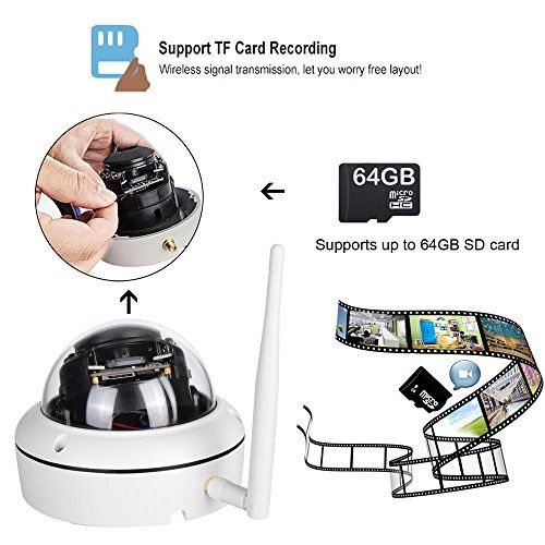 防犯カメラ HD 1080P ワイヤレス IP 監視カメラ 自動録画 新品】防犯カメラ HD 1080P ワイヤレス IP 監視カメラ SDカード