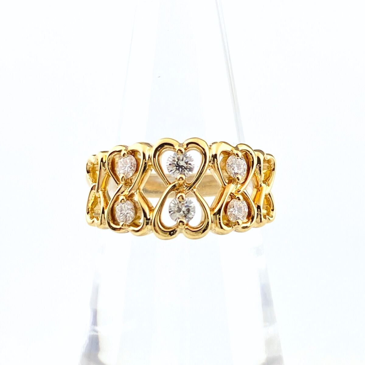 ポーラ POLA メレダイヤ デザインリング YG イエローゴールド 指輪 リング 12号 750 ダイヤモンド レディース