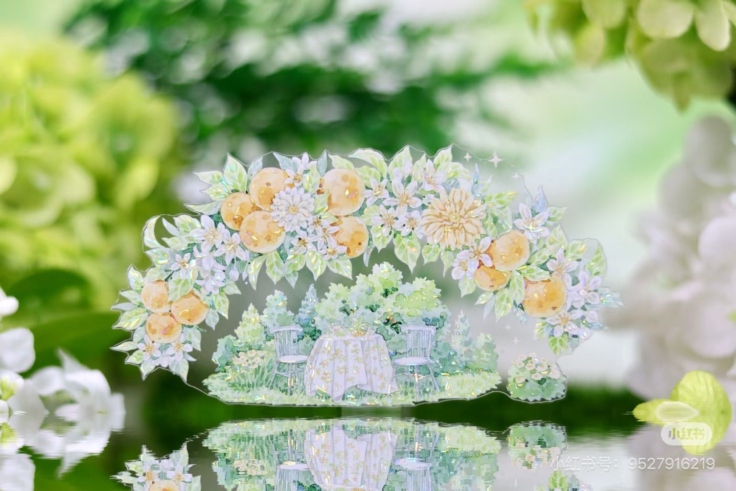 9033】海外 マステ 4.72/巻 PET 貝殻光マスキングテープ 果物 オレンジ