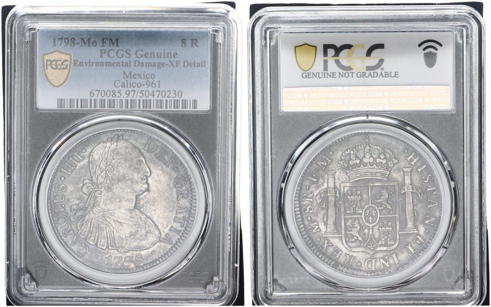 メキシコ 8 レアル 1798 Calico-961 - XF - メルカリ