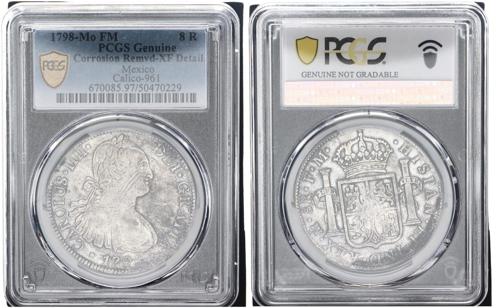 メキシコ 8 レアル 1798 Calico-961 - XF - メルカリ