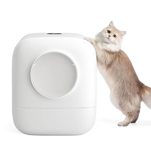 HoHoHi 猫トイレ 自動消臭 排気ファン付き スマート UVC 除菌 大型 密閉式 脱臭機 スライドウィンドー スライドドア 空調穴 床ドレン設置キット 日本語取扱説明書及び設置ビデオ付き