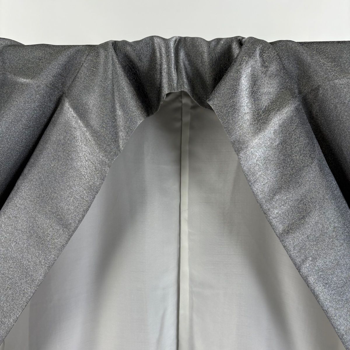 美品】 色無地 身丈155cm 裄丈61cm S 袷 久保田一竹工房 落款 地紋