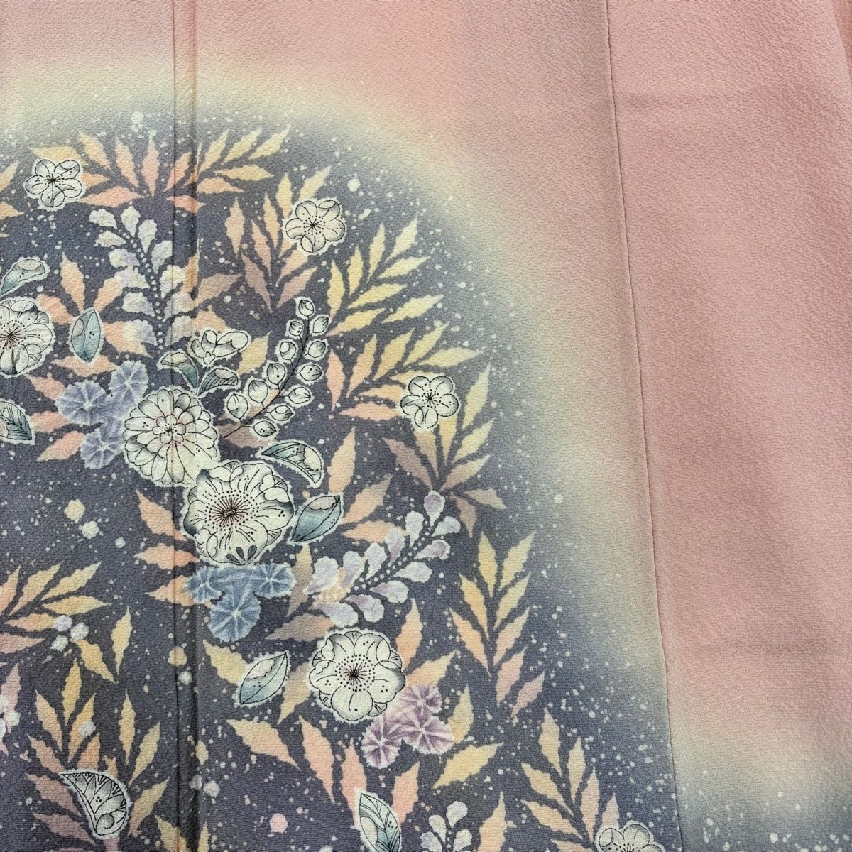 付下げ 身丈163cm 裄丈67cm M 袷 翠山工房 やまと 落款 辻が花 薄