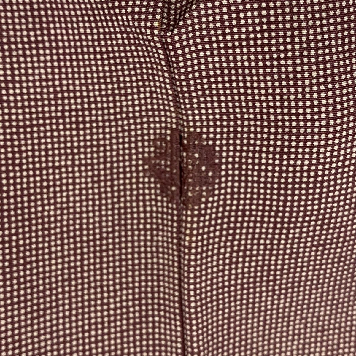 江戸小紋 身丈160.5cm 裄丈64.5cm M 袷 落款 角通し 小豆色 正絹 秀品