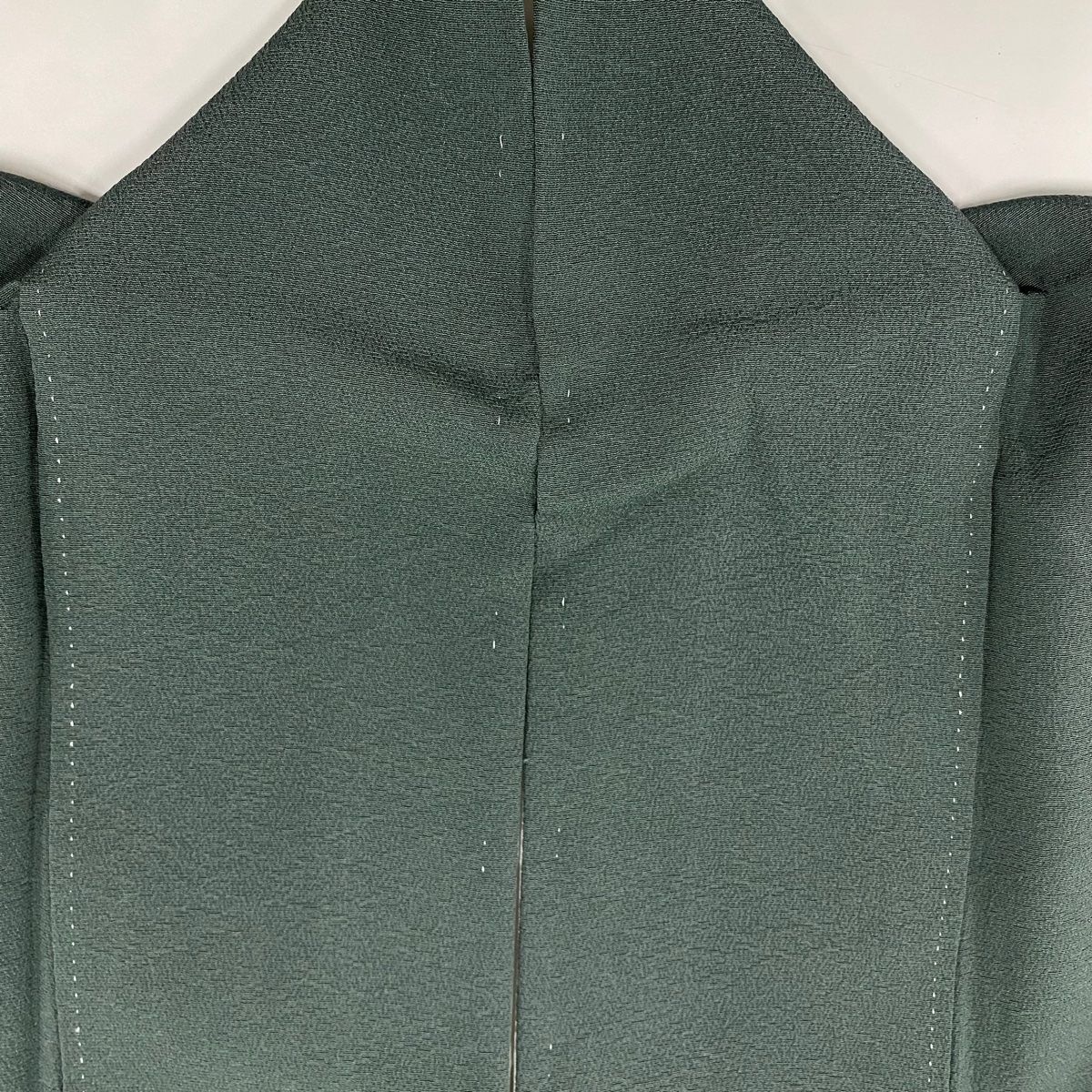 付下げ 身丈154.5cm 裄丈62cm S 袷 吹き寄せ 金糸 刺繍 灰緑 正絹 秀品