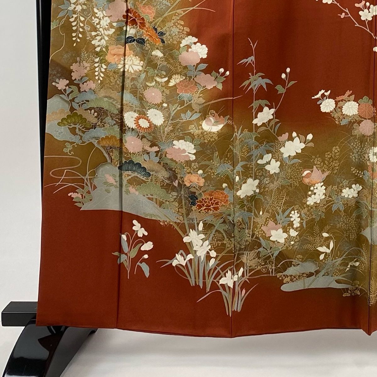 未使用品 訪問着 ダークブラウン 枝花 金彩加工 身丈165.0cm 正絹 楽天市場】訪問着 未使用品 正絹の通販