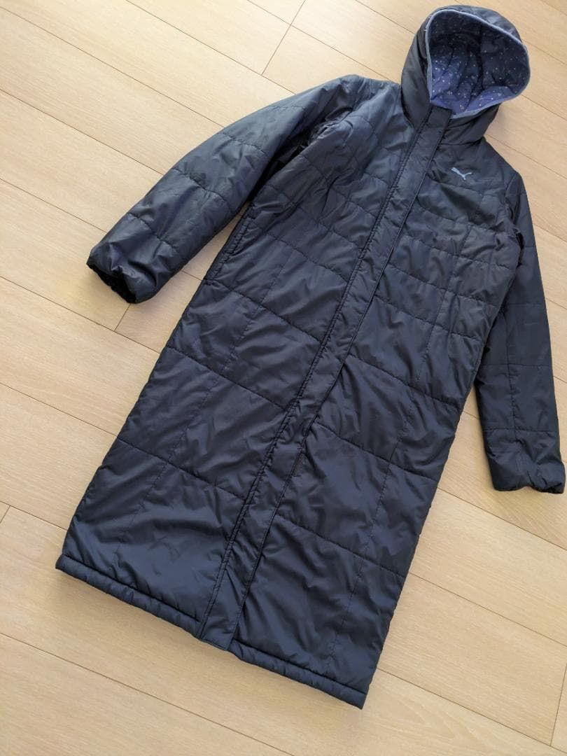 PUMA（プーマ）WIND CELL ロングコート/中綿コート ネイビー L ΣP