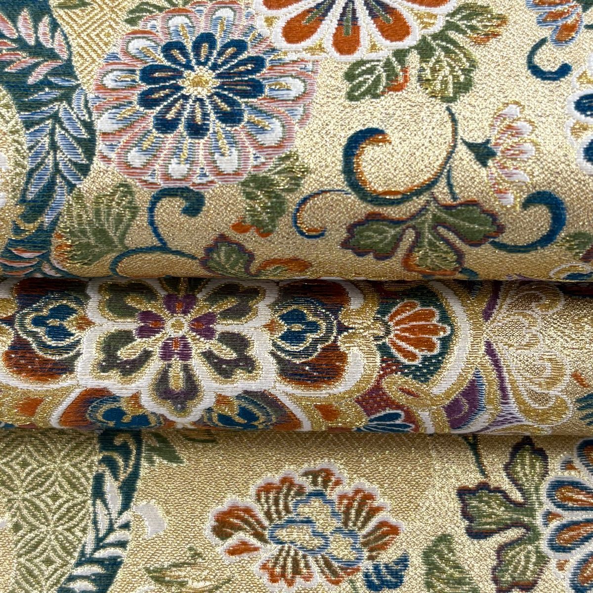 美品】 袋帯 名品 金色 六通 正絹 【中古】 - メルカリ