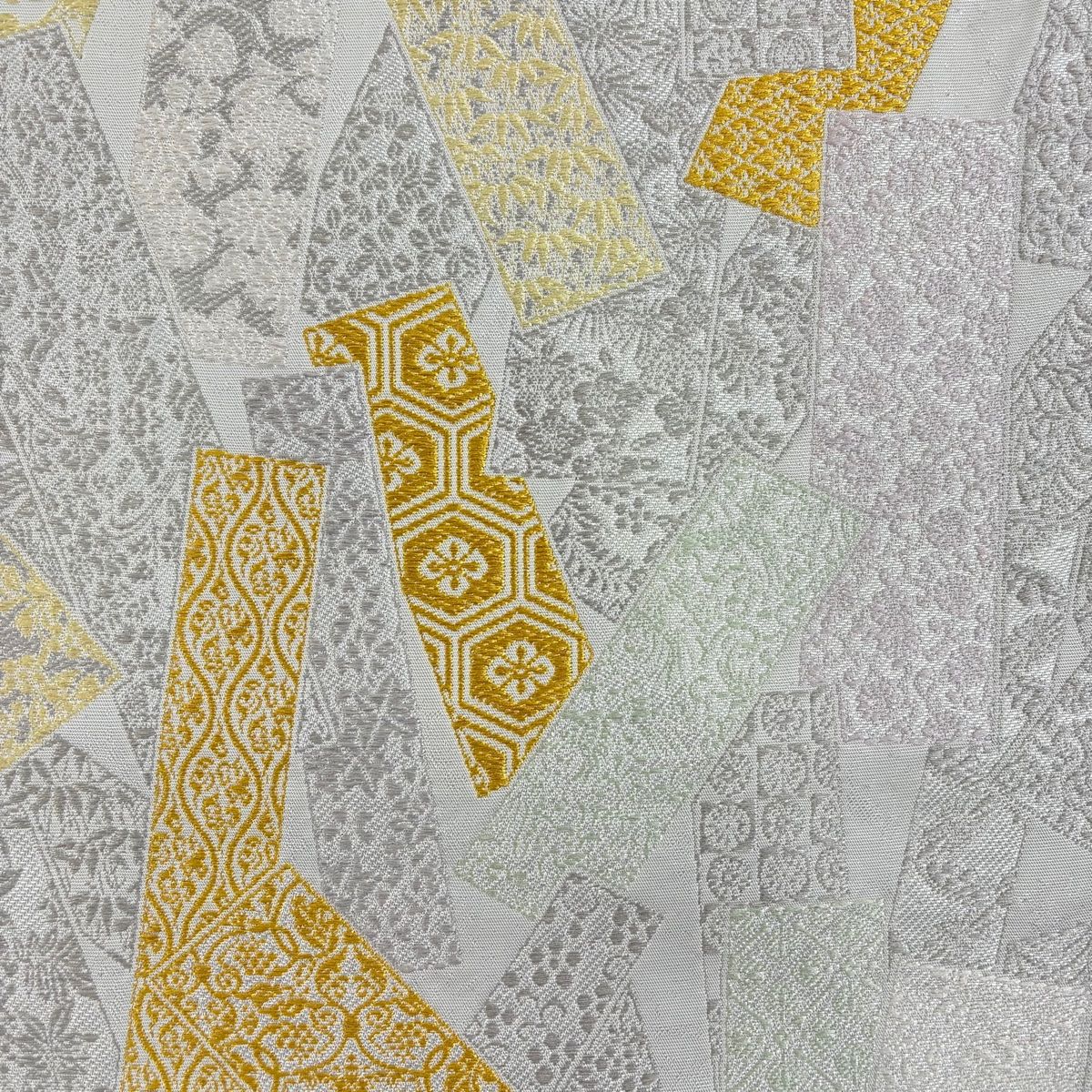 付下げ 身丈159cm 裄丈65cm M 袷 袋帯セット 宝尽くし 笠松 金銀糸