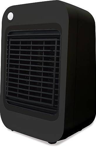 TOPLAND トップランド セラミックヒーター 300 W 足元ヒーター 小型 人感センサー付 省エネ 速暖 トイレ 洗面所 脱衣所 温風調節3段階 角度調節 転倒時自動オフ機能 ブラック SC-CH 63 BK