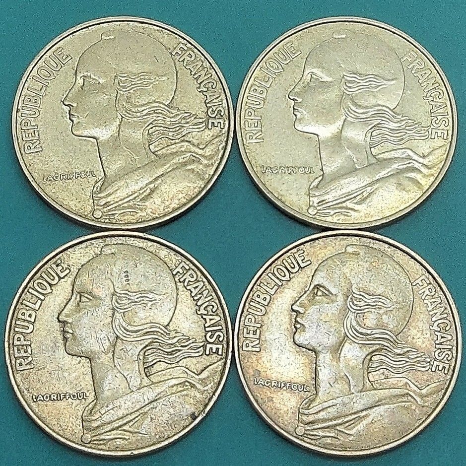 フランス 20サンチーム硬貨 20Centimes coin おまとめ4点 マリアンヌの