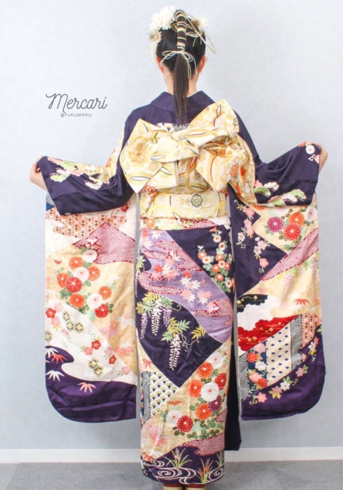 吉澤友禅　西陣織　正絹　振袖　成人式　フルセット 吉澤友禅 西陣織 正絹 振袖 成人式 フルセット - メルカリ