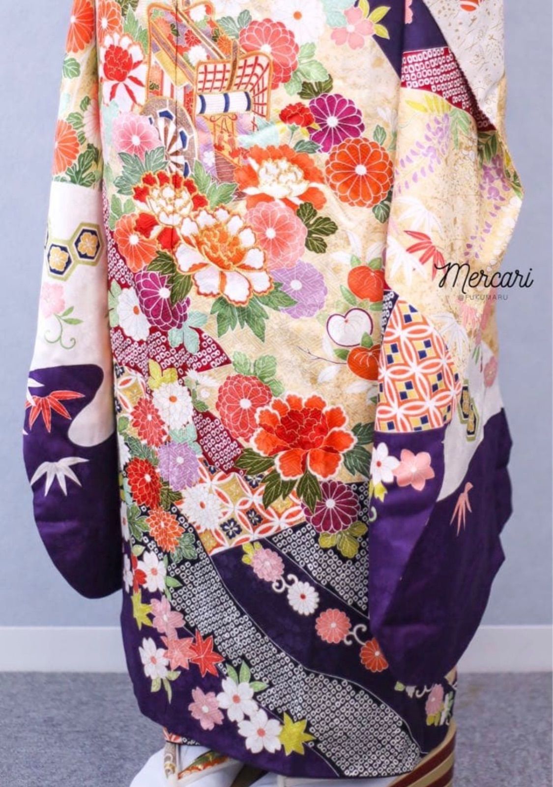 吉澤友禅　西陣織　正絹　振袖　成人式　フルセット 吉澤友禅 西陣織 正絹 振袖 成人式 フルセット - メルカリ