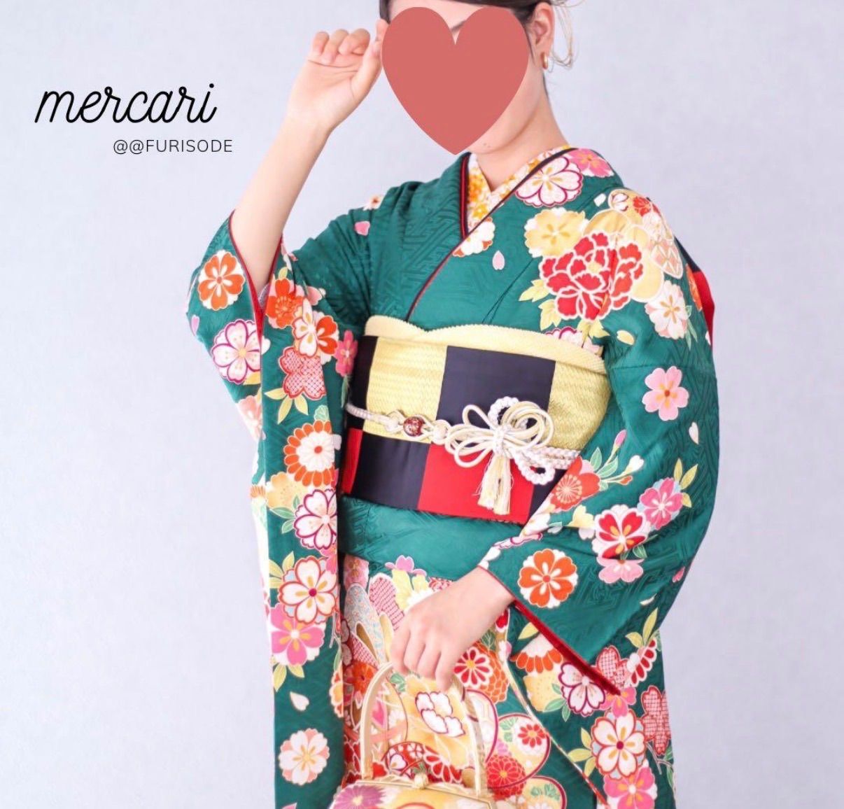 即購入⭕️美品❤️振袖❤️セット売り❤️成人式★前撮り★緑★フルセット★草履★ショール★ 振袖 レンタル フルセット 成人式 結婚式 緑 グリーン 古典柄 適応身長