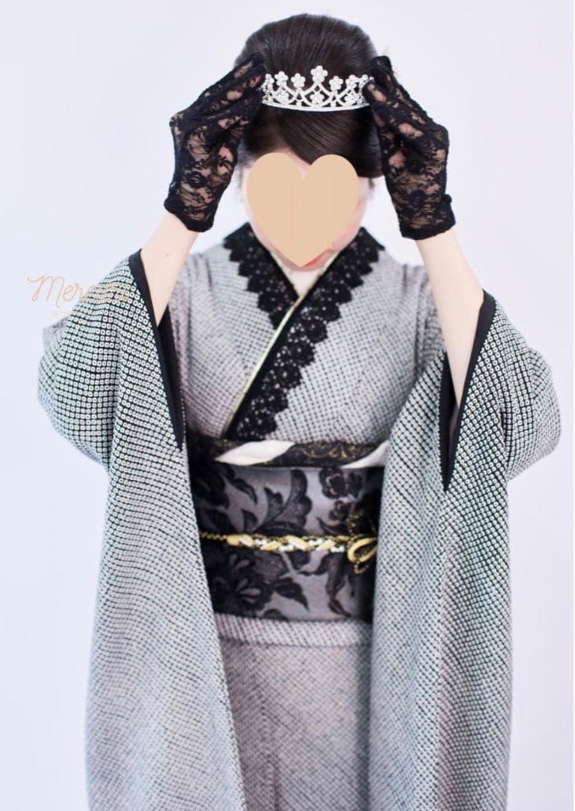 総絞り ブラック 振袖 成人式 フルセット 正絹 - メルカリ