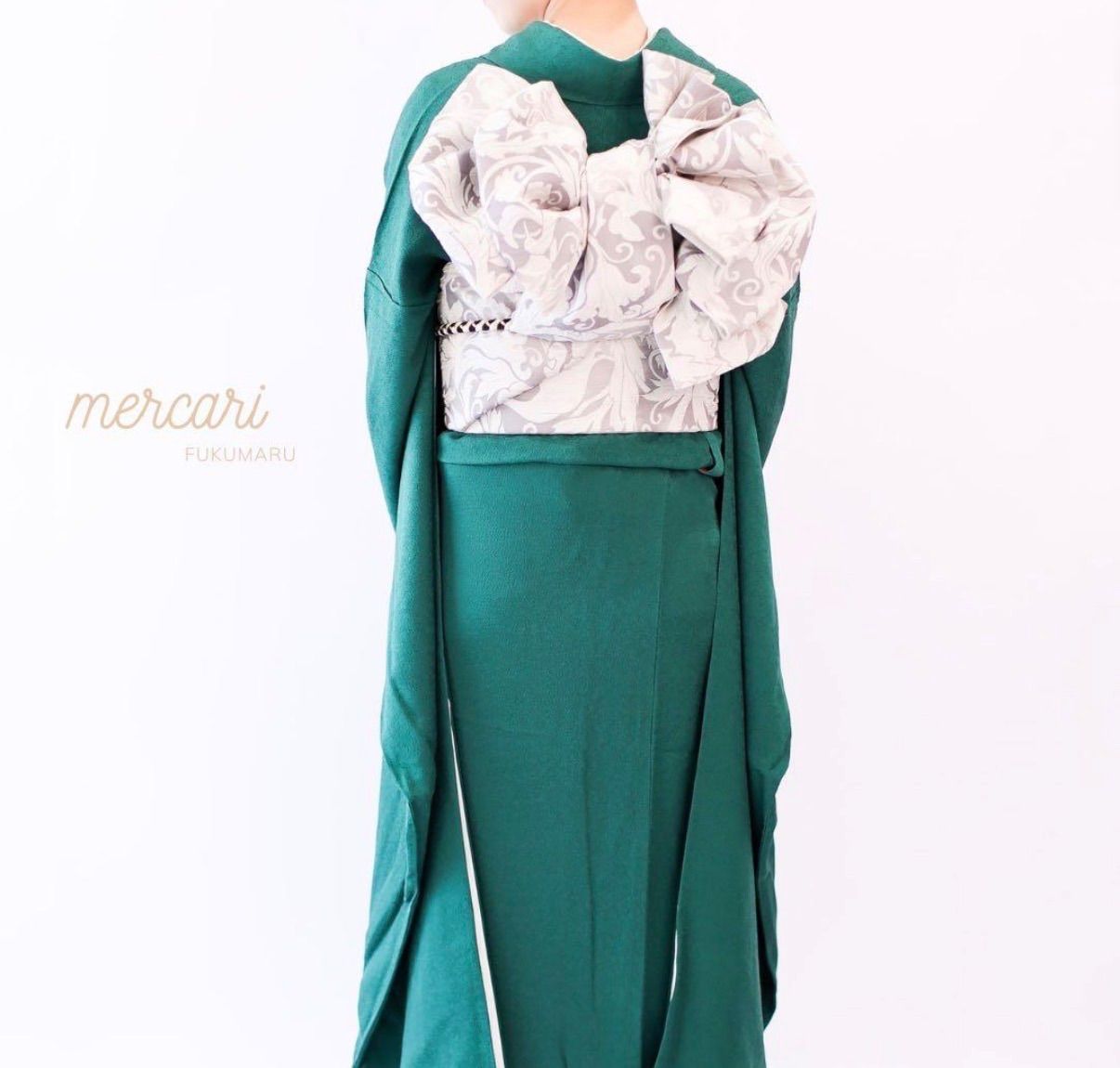 振袖　成人式　フルセット　シンプル　グリーン　正絹 振袖 成人式 フルセット シンプル グリーン 正絹 - メルカリ