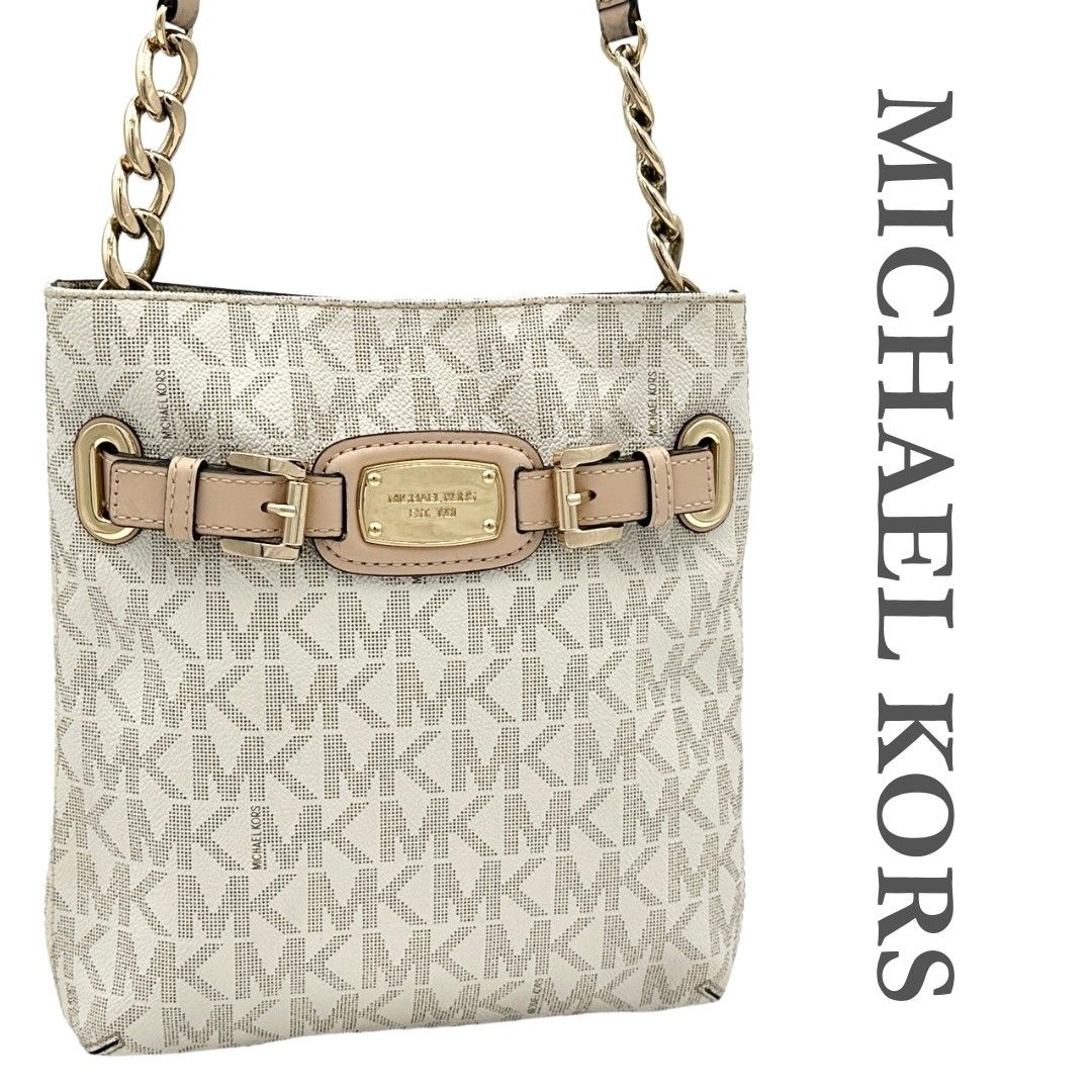 級 MICHAEL KORS ショルダーバッグ ホワイト 1601 T