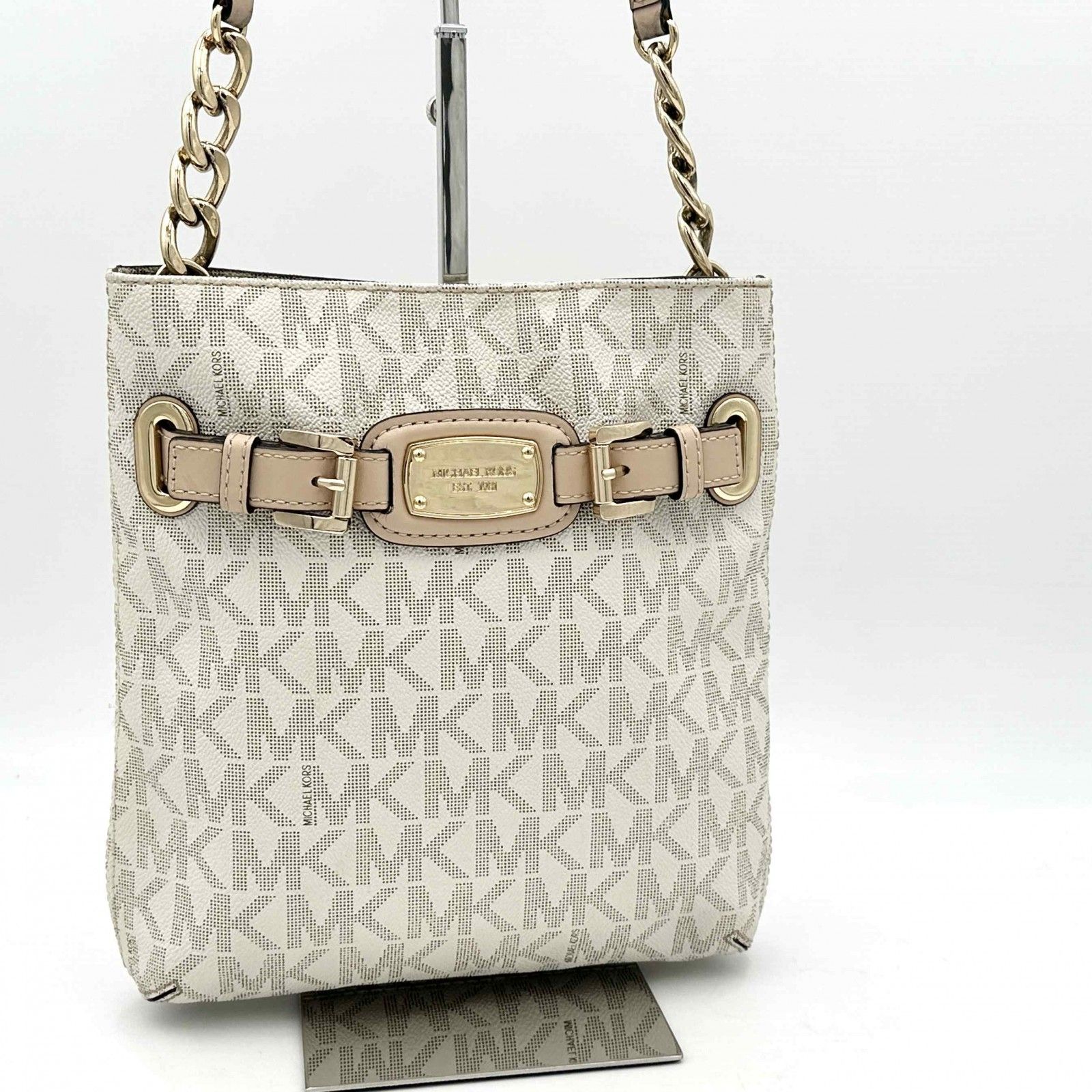 級 MICHAEL KORS ショルダーバッグ ホワイト 1601 T