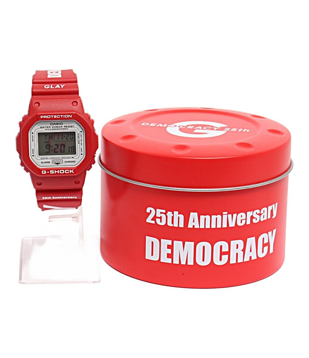 GLAY　G-SHOCK　25th DEMOCRACY　バッジ付き 美品 カシオ 腕時計 GLAY 25th Anniversary DEMOCRACY ショップ G