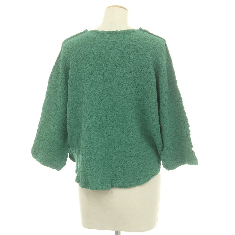 ミー イッセイミヤケ me ISSEY MIYAKE 秋冬 コットン系 七分袖カットソー グリーン サイズ表記なし M位 レディース