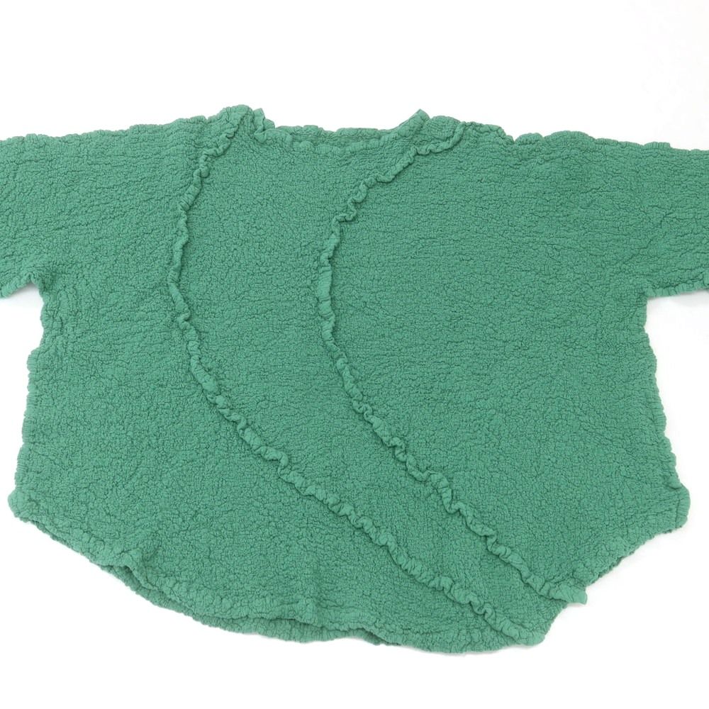  ミー イッセイミヤケ me ISSEY MIYAKE 秋冬 コットン系 七分袖カットソー グリーン サイズ表記なし M位 レディース 五分袖 七分袖 Tシャツ カットソー