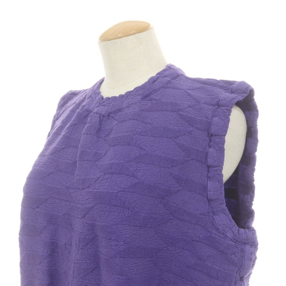 ミー イッセイミヤケ me ISSEY MIYAKE 秋冬 コットン系 ノースリーブカットソー パープル サイズ表記なし M位 レディース
