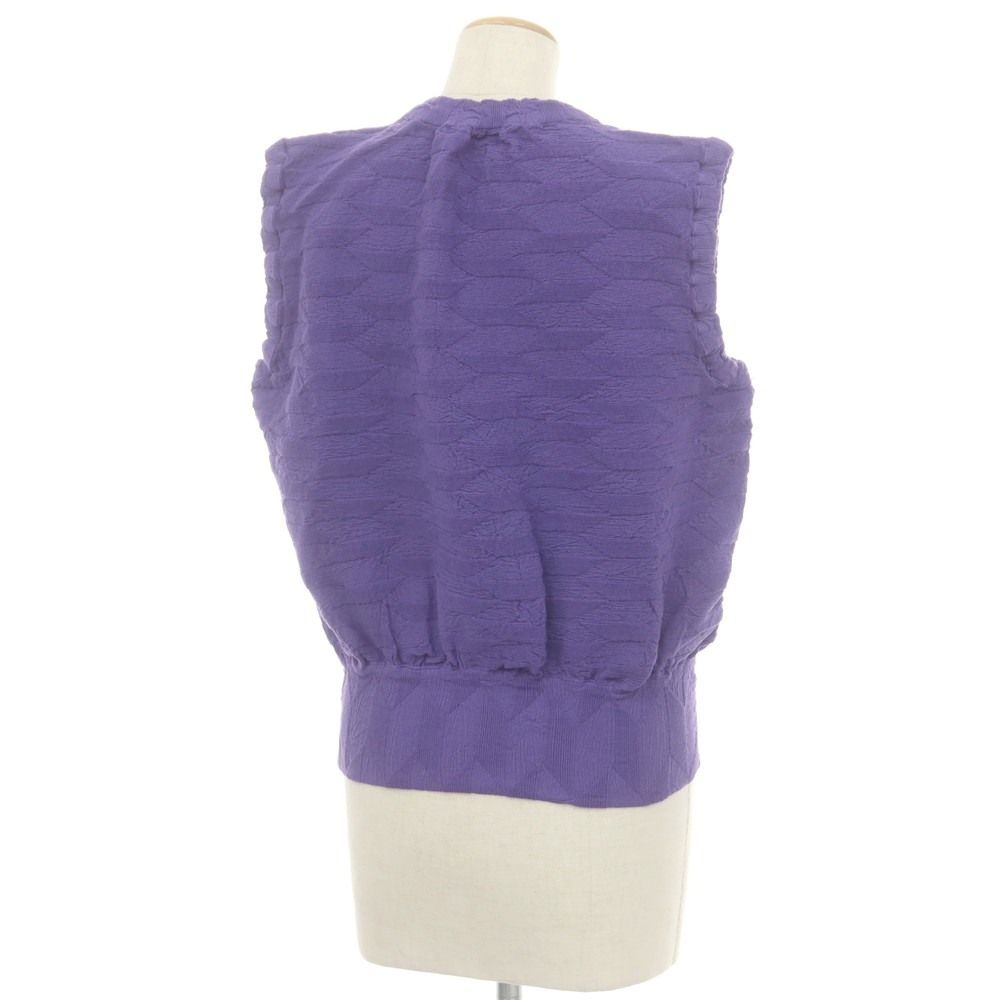  ミー イッセイミヤケ me ISSEY MIYAKE 秋冬 コットン系 ノースリーブカットソー パープル サイズ表記なし M位 レディース ノースリーブ Tシャツ カットソー
