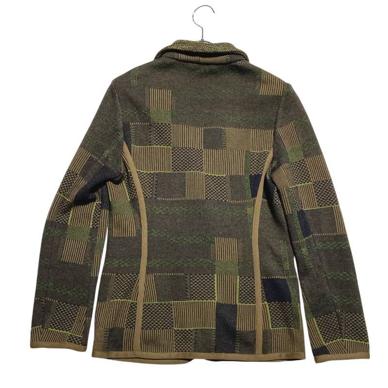 紳*ル様 ETRO エトロ パッチワーク チェック柄ジャケット ETRO エトロ ニットジャケット パッチワーク ウール混 シングル 1B
