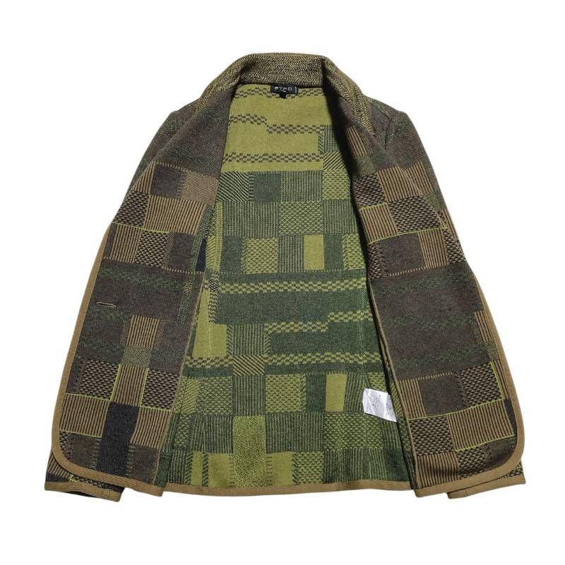 ETRO エトロ ニットジャケット パッチワーク ウール混 シングル 1B