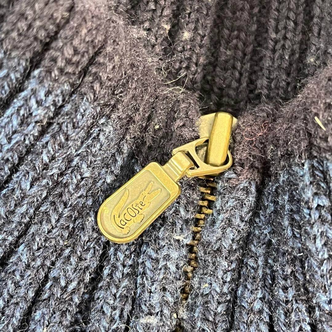 80s ヴィンテージ 大沢商会 LACOSTE ドライバーズニット 刺繍ロゴ 