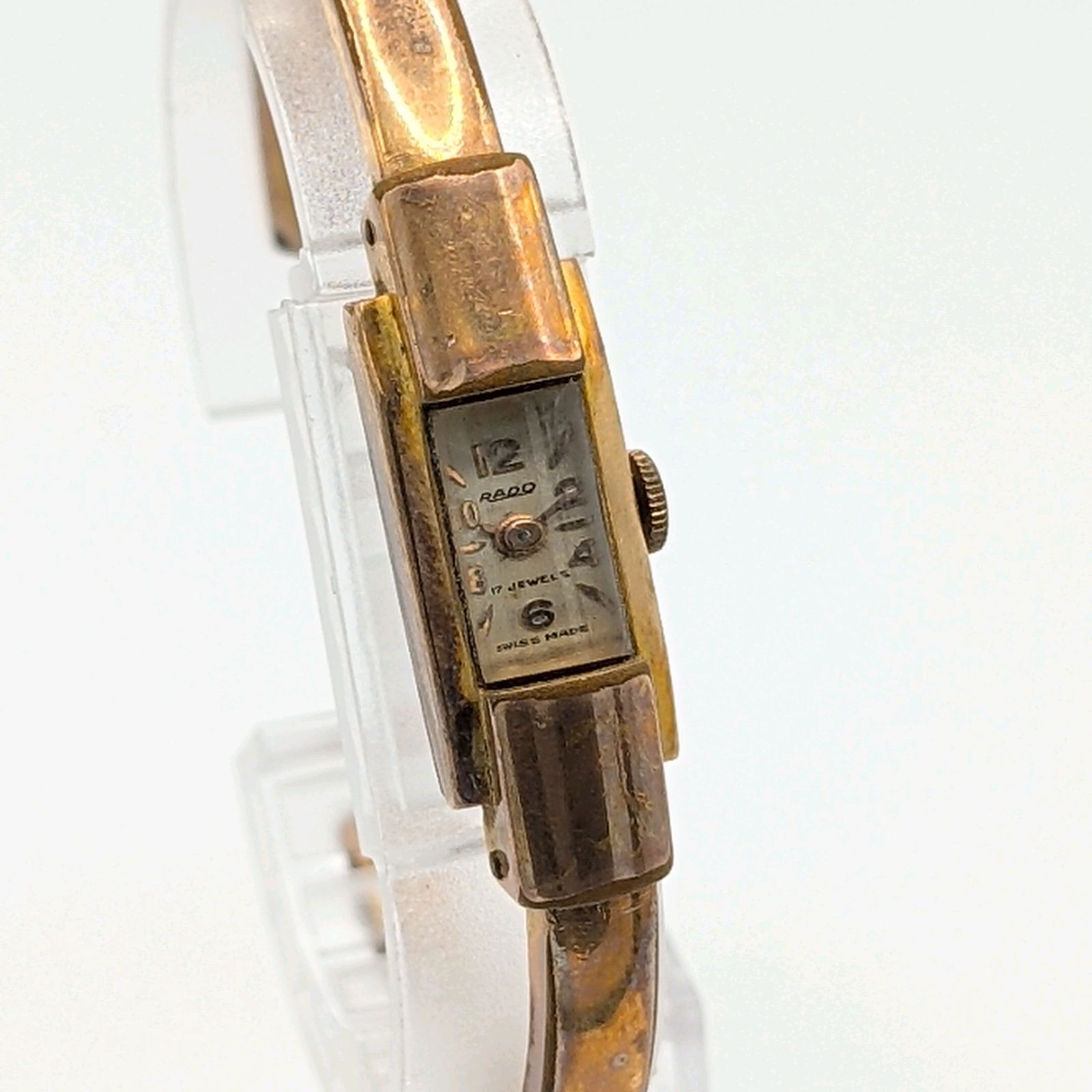 RADO Bracelet Watch Hand-Winding Ladies Square G Y 2 K 00 S Vintage Working ラドー 時計 ブレスウォッチ 手巻き式 レディース スクエア ゴールド ヴィンテージ 稼働品