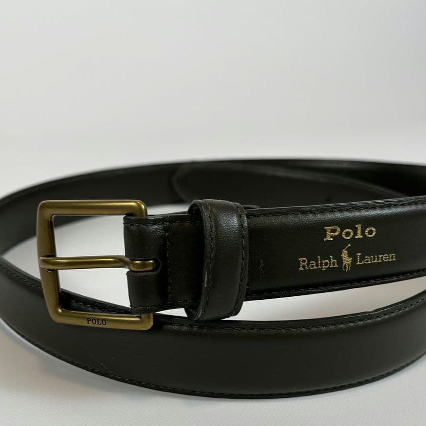 級 Polo Ralph Lauren ベルト レザー 型押しロゴ