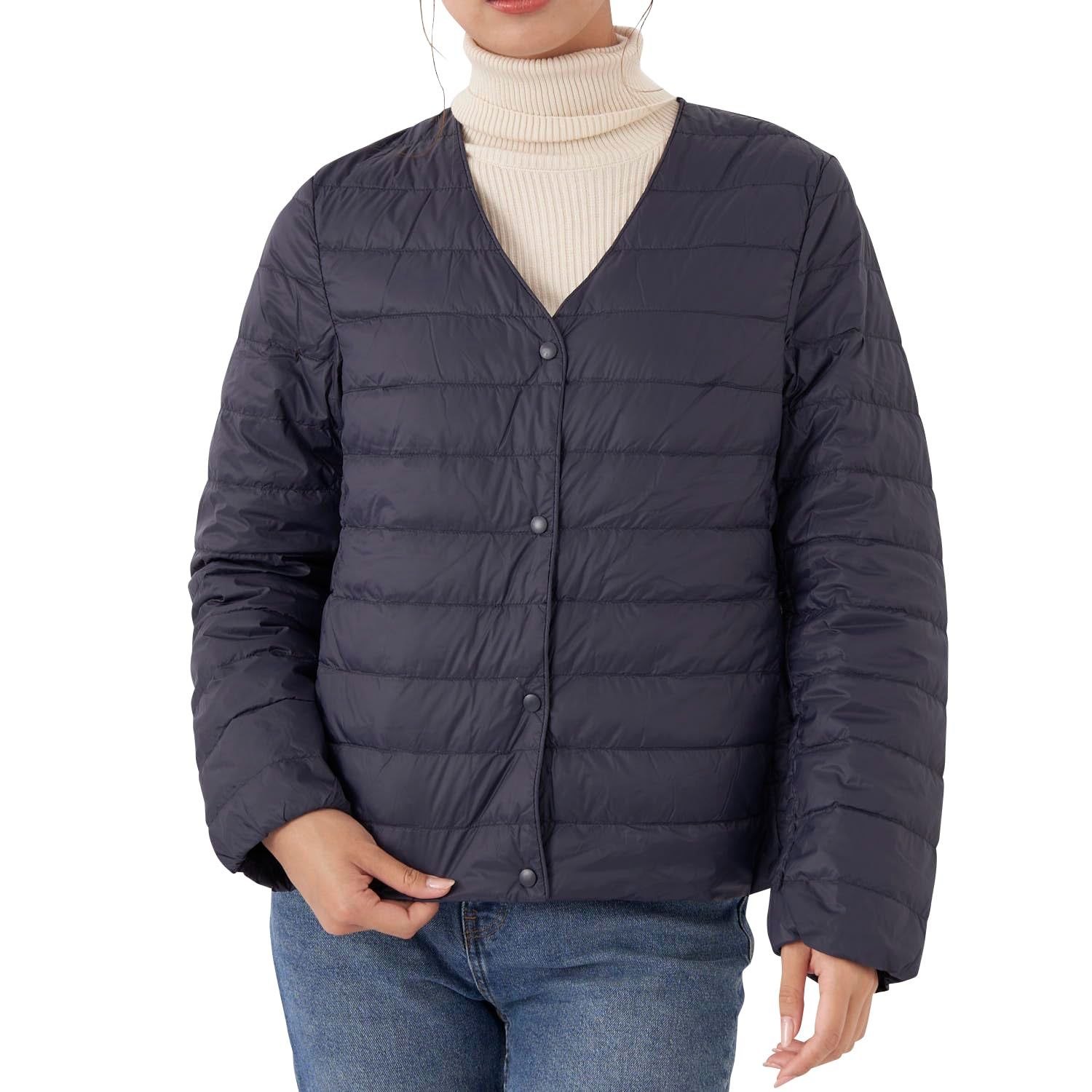 ダウン　紺110 オーシャンパシフィック] 軽量ダウンジャケット ダウン90％ 撥水 保温